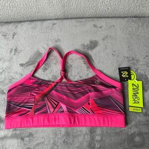 Zumba Wear XL Sports Bra Pink Geometric Activewear Top Athleisure Gym‎ Dance